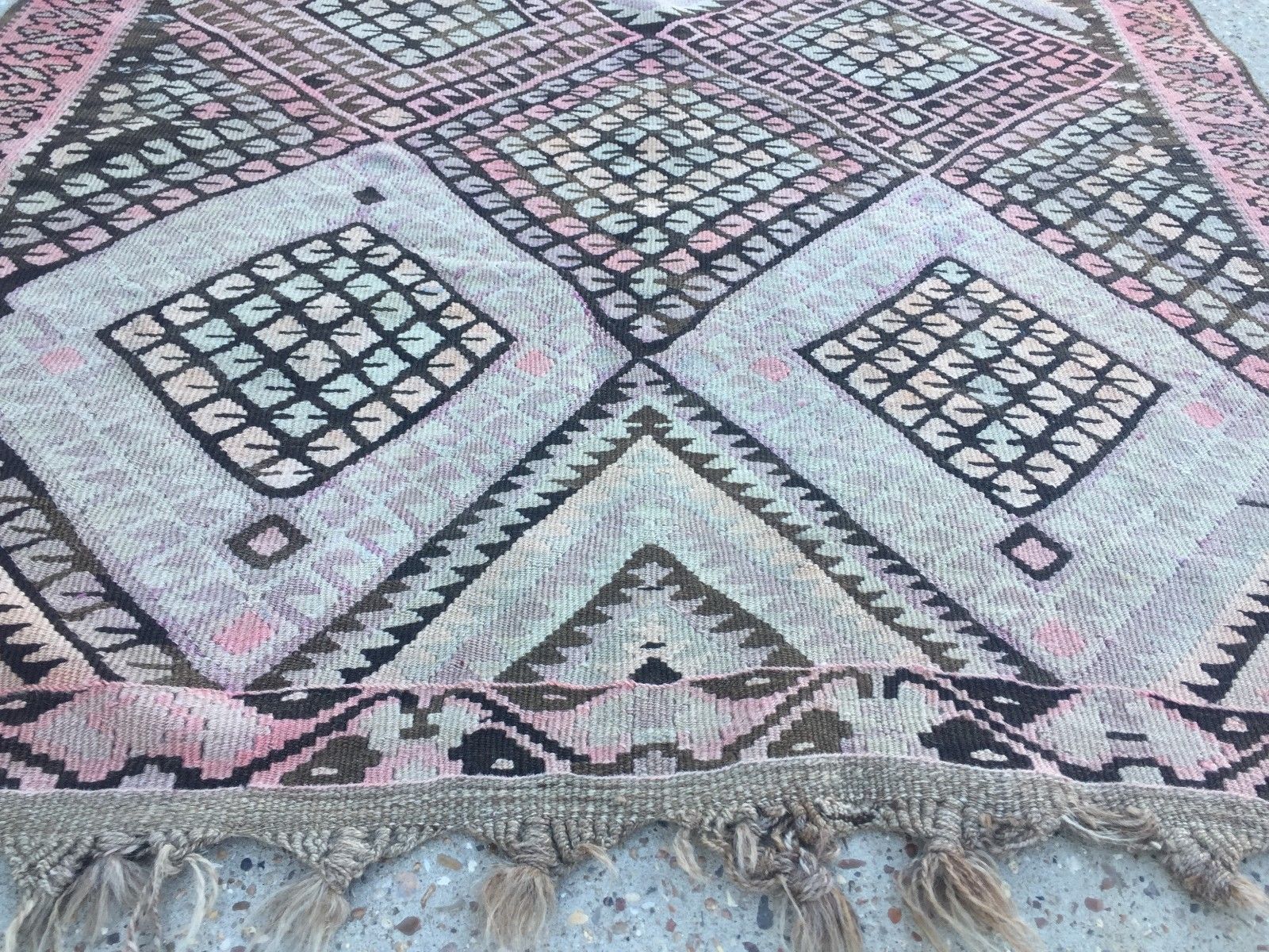 Vintage Turkish Kilim Kelim Rug 335x115cm Shabby Chic Wool, Country Home, Boho photo 935.0