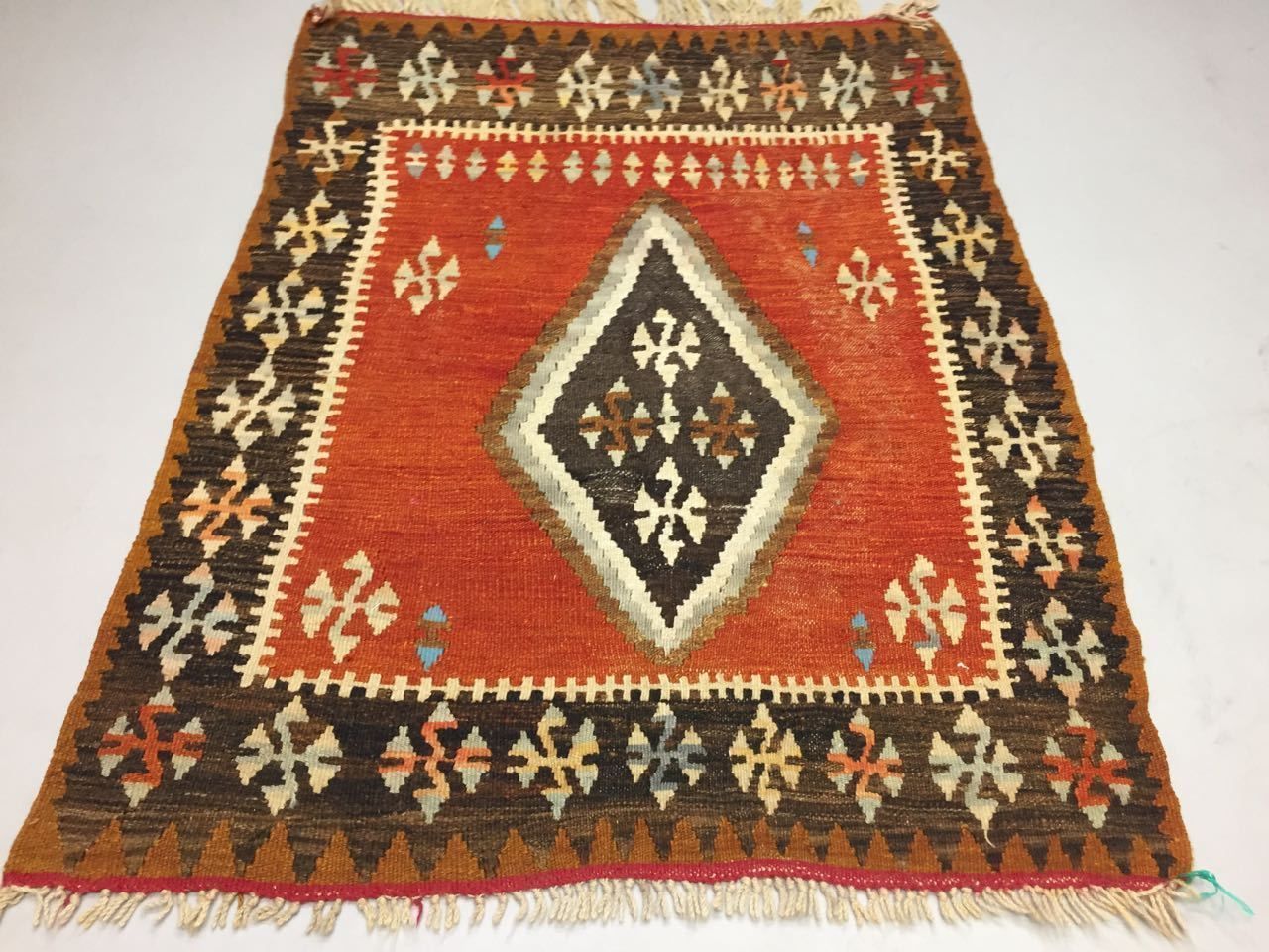 Tribal Turkish Kilim Rug 130x97cm Shabby Vintage Wool Country Home Kelim photo 355.0