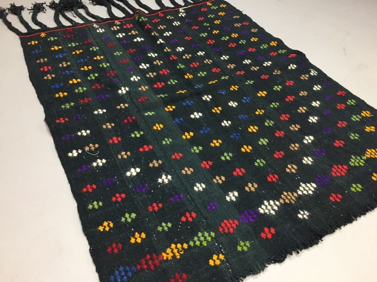 Traditional Turkish Kilim Rug 125x105cm Shabby Vintage Wool Country Home Kelim photo 335.0