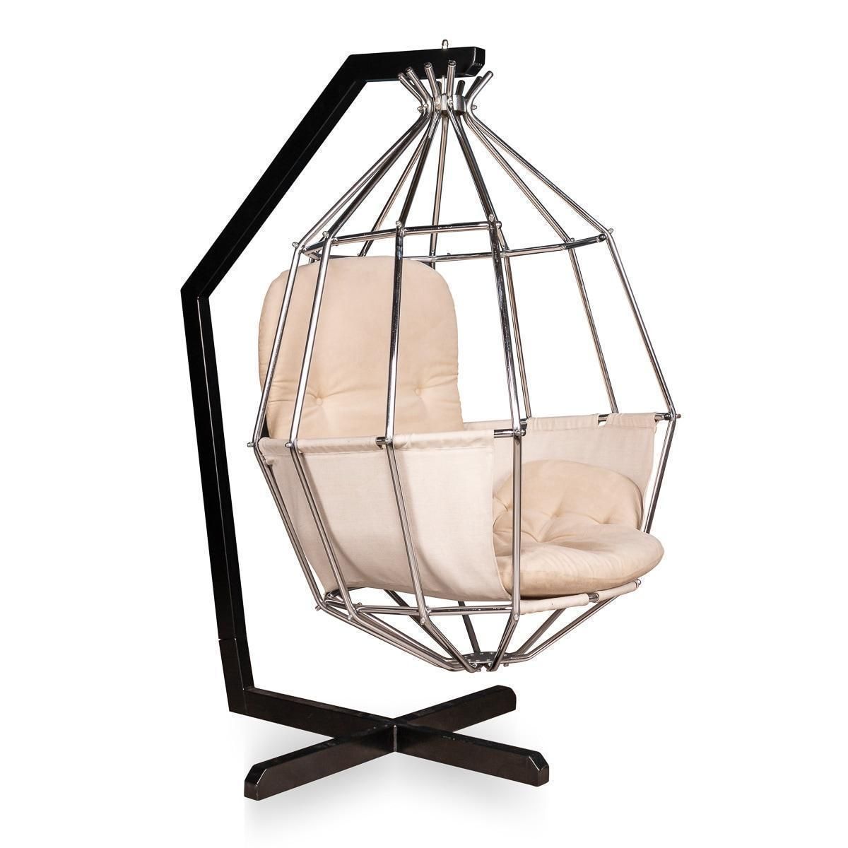 Elegant Parrot Cage Chair By Ib Arberg, Circa 1970