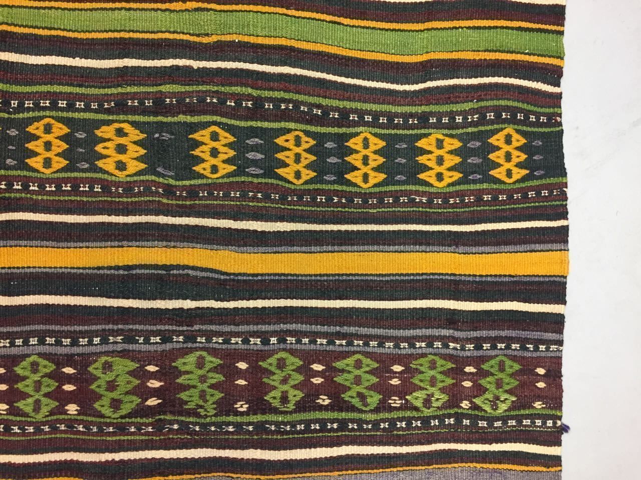 Antique Turkish Kilim Rug 203x141cm Shabby Vintage Old Wool Boho Kelim  Large photo vinterior