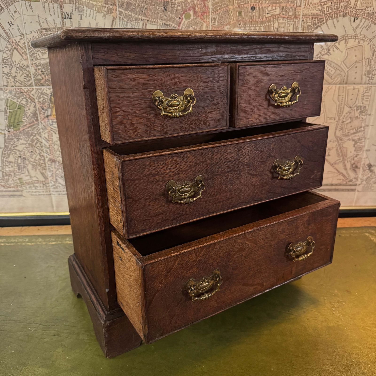 Victorian Miniature Oak Chest Of Drawers photo furniture