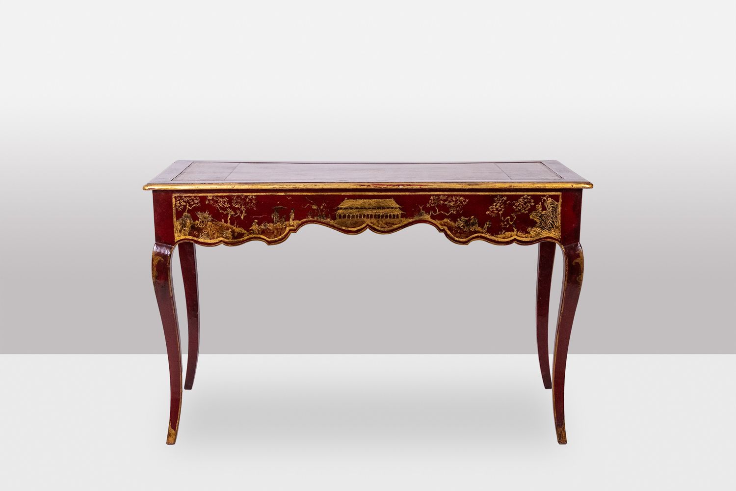 Louis XV Style Flat Desk Decorated With Lake Scenes. Circa 1800. photo buy