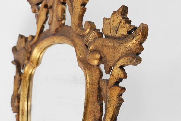 Rococo Venetian Giltwood Mirrors, Italy, 1850s, Set Of 2 photo vintage