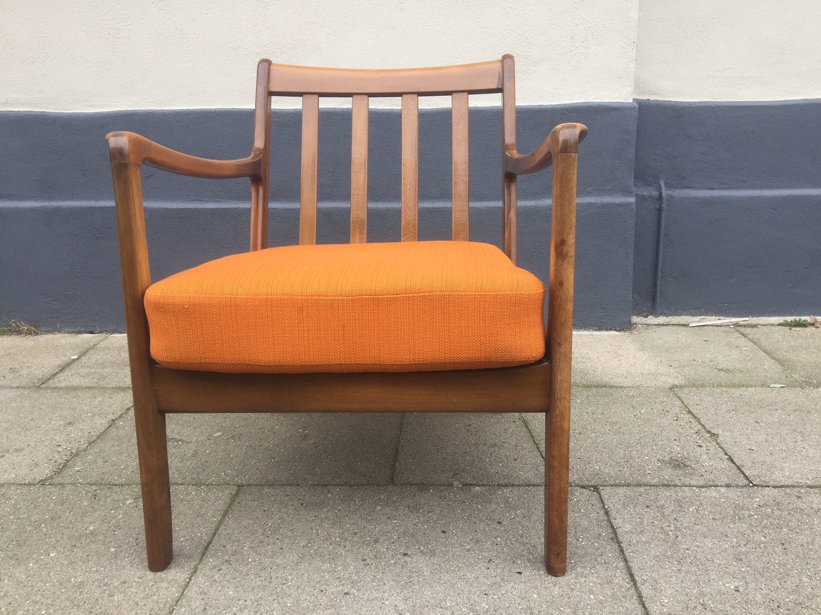 Mid Century Danish Stained Oak Easy Chair By Ole Wanscher For France & Daverkosen, 1950s photo Furniture