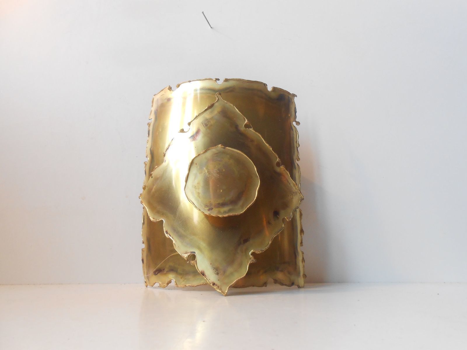 Scandinavian Brass Wall Light By Svend Aage For Holm Sorensen, 1960s