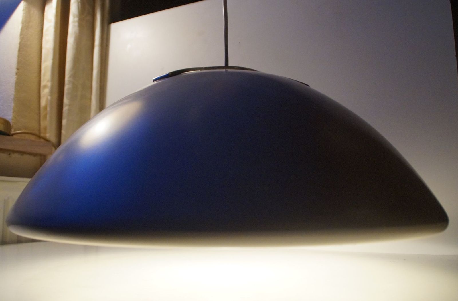 Large White Flying Saucer Pendant Lamp By Bjarne Bo For Fog & Morup, 1970s photo furniture