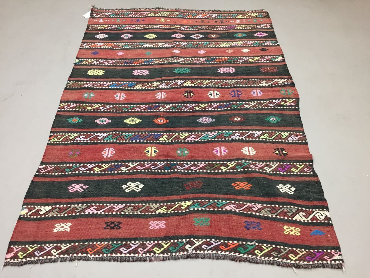 Vintage Turkish Moroccan Kilim Rug 168x121cm Kelim Shabby Chic Old Wool
