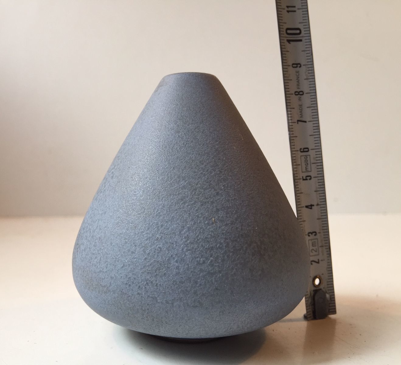 Vintage Scandinavian Ceramic Vase In Dusty Purple Glaze photo 263.0