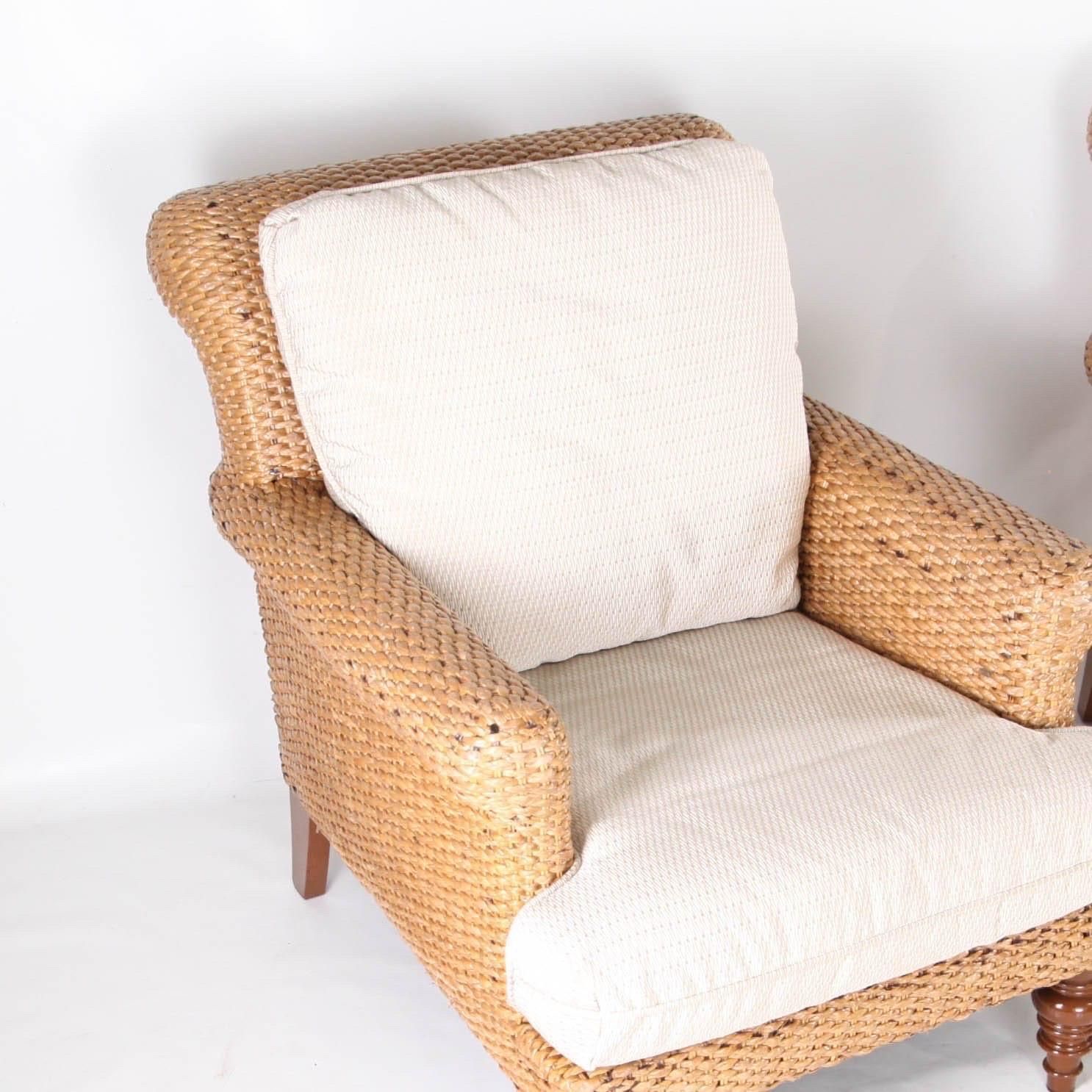 Pair Of Seagrass Bergere Chairs photo vinterior