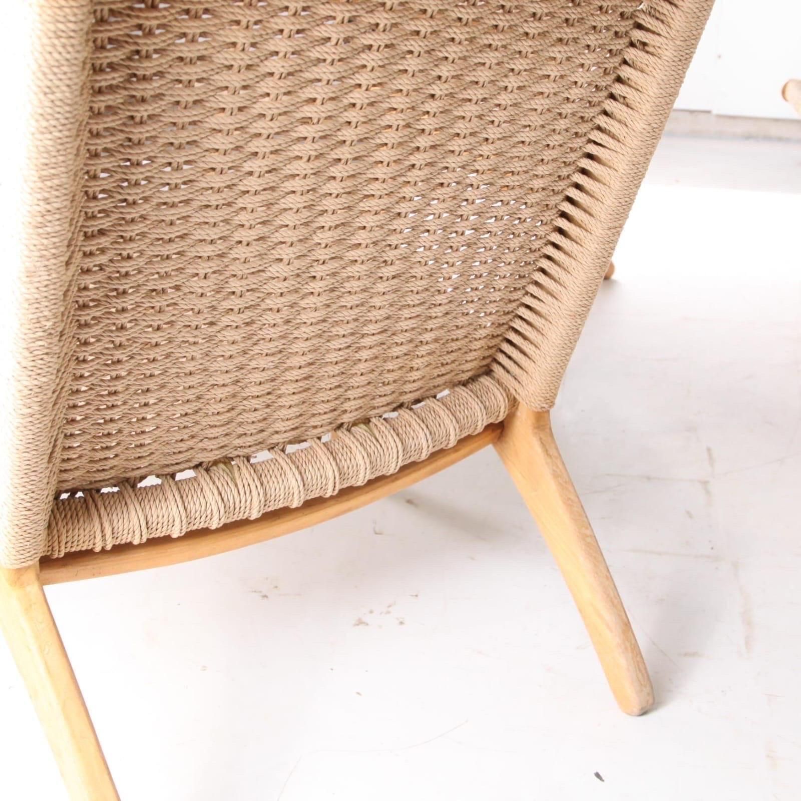 Braided Rope And Wood Lounge Set photo furniture