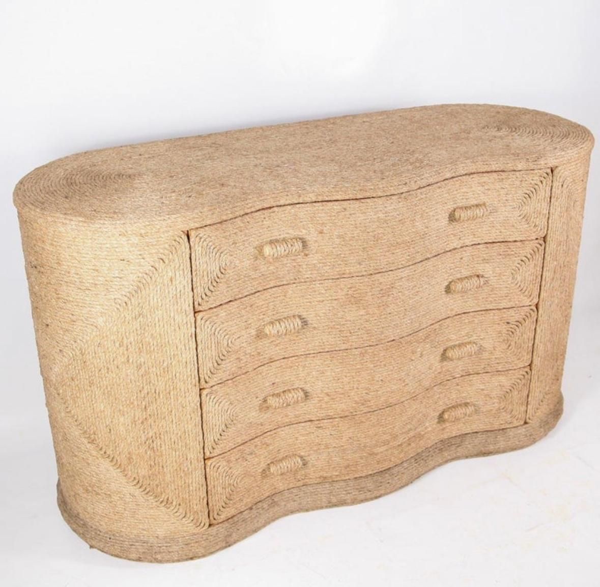 Natural Fiber Rope Chest Of Drawers photo furniture