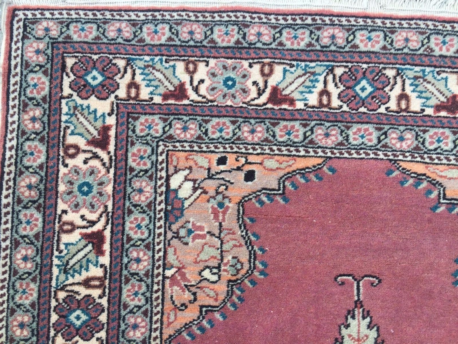 Old Turkish Rug 150x91cm Wool Hand Knotted Country Home Tribal Boho Vintage Uk photo vinterior