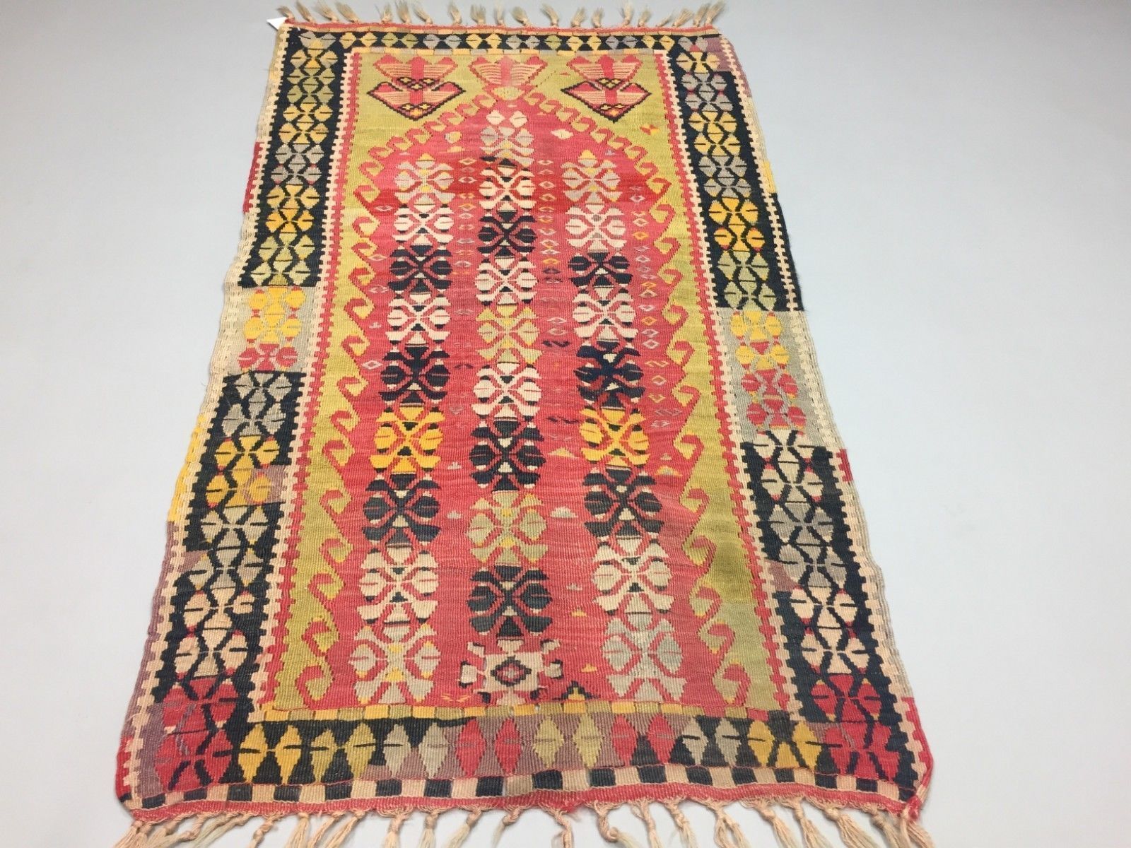 Antique Turkish Kilim Rug 150x88cm Shabby Vintage Old Wool Country Home Kelim