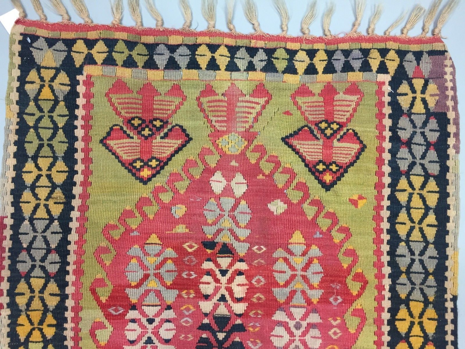 Antique Turkish Kilim Rug 150x88cm Shabby Vintage Old Wool Country Home Kelim photo vintage