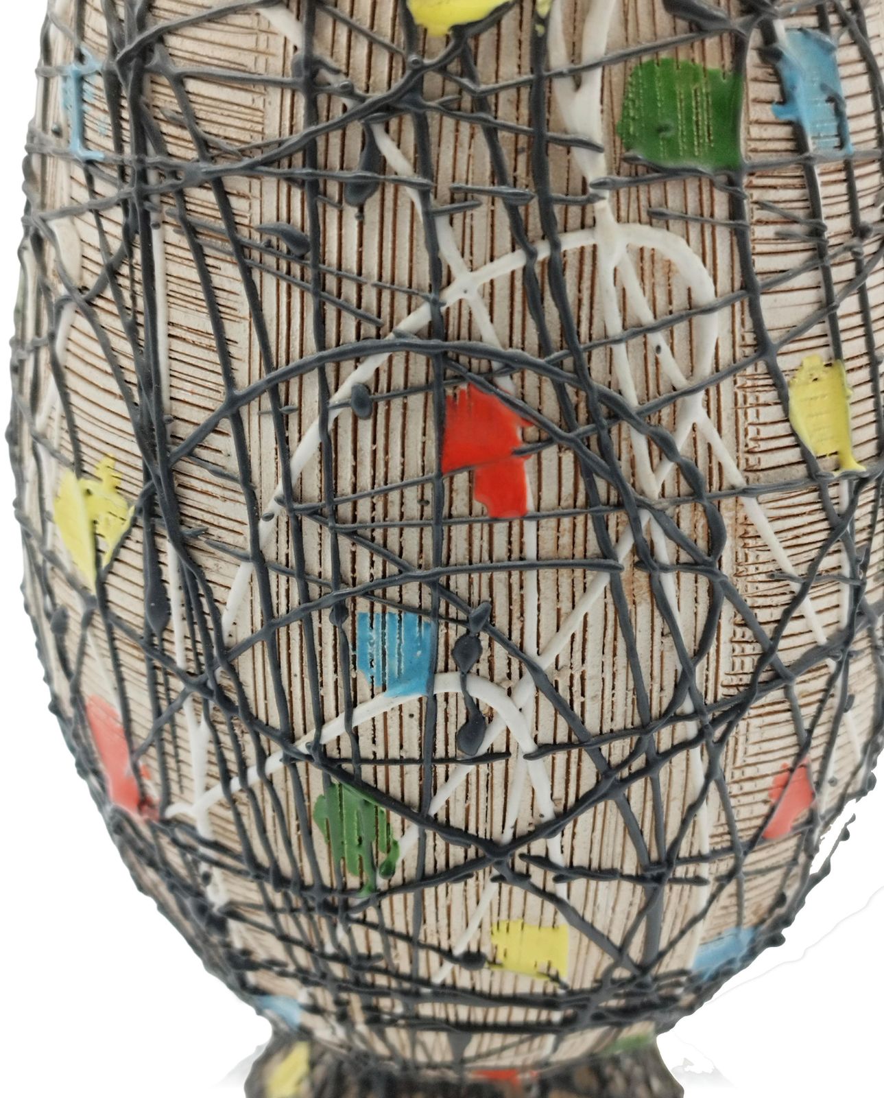 F.Lli Fanciullacci Hand Painted Terracotta Vase, Italy 1960 photo 341.0