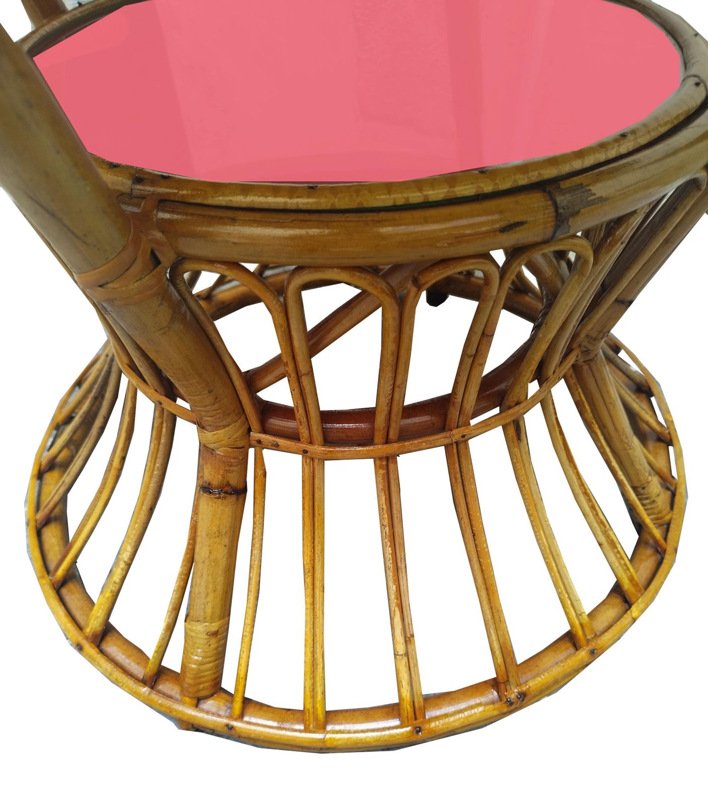 Tito Agnoli Rattan, Bamboo And Glass Coffee Table, Italy, 1960s photo 682.0