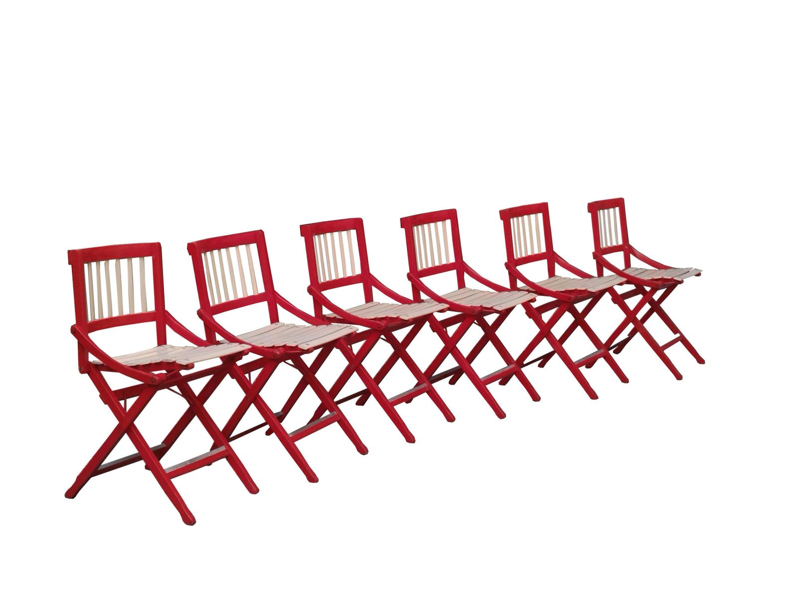 F.Lli Reguitti Group Of Six Mod. "152" Folding Chairs, Italy, 1956 photo buy