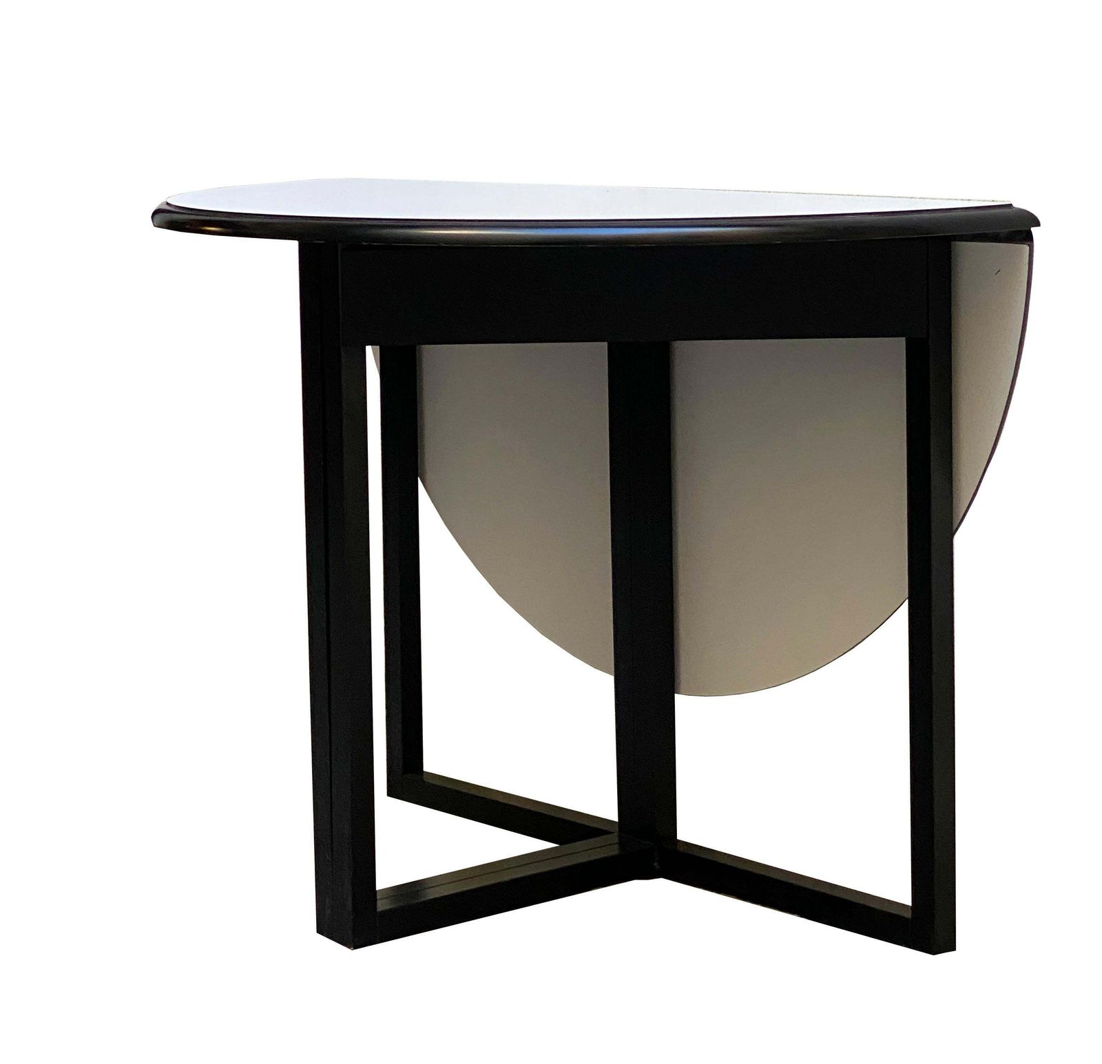 Kazuide Takahama Style Lacquered Wood Folding Round Table, Italy 1970s photo Furniture