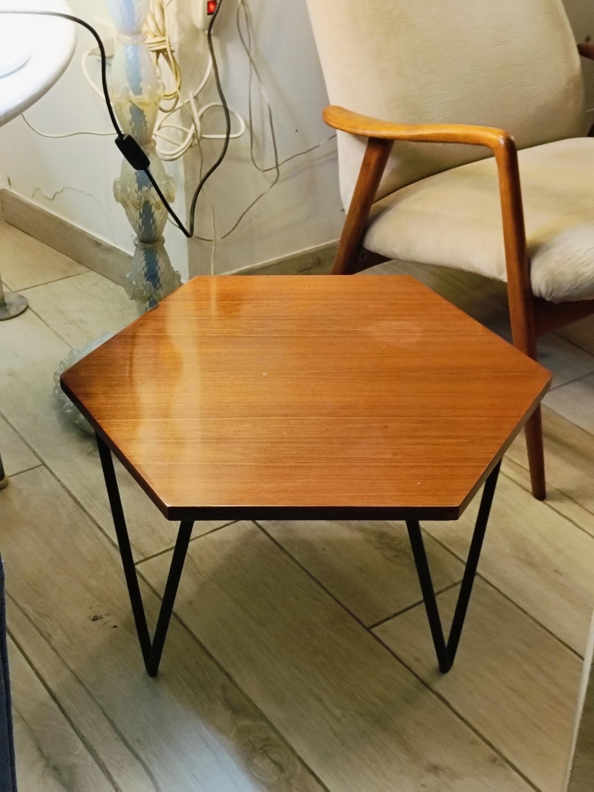 Gio Ponti For Isa Bergamo Hexagonal Coffee Table, Italy 1950s photo furniture