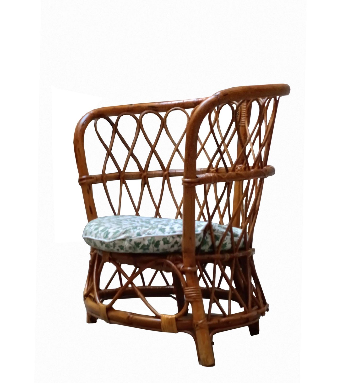 Lio Carminati For Home And Garden Round Rattan Armchair, Italy 1960s photo Garden Furniture