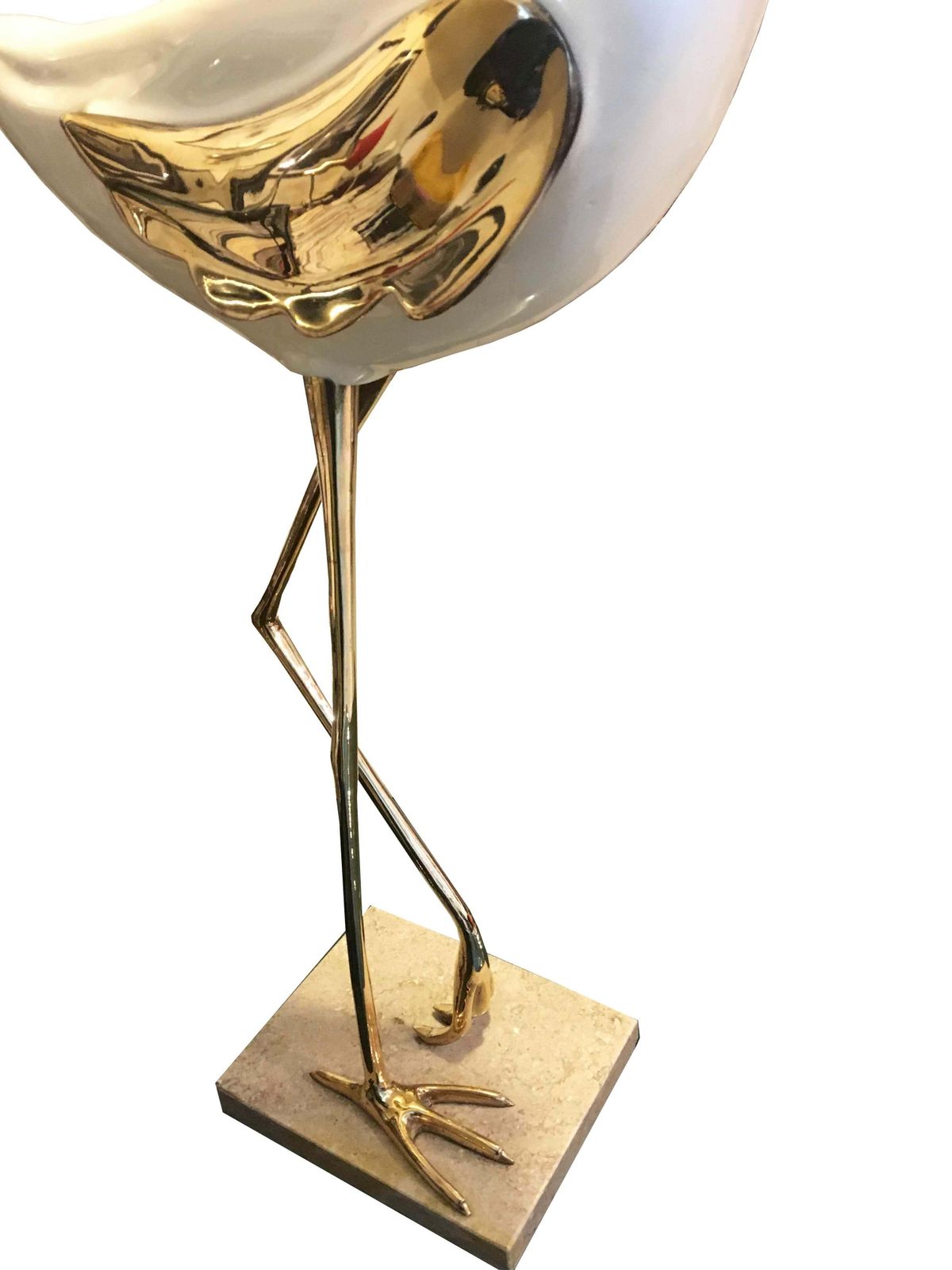 Antonio Pavia Rare Lacquered Wood And Gilded Bronze Heron, Italy 1970s photo furniture