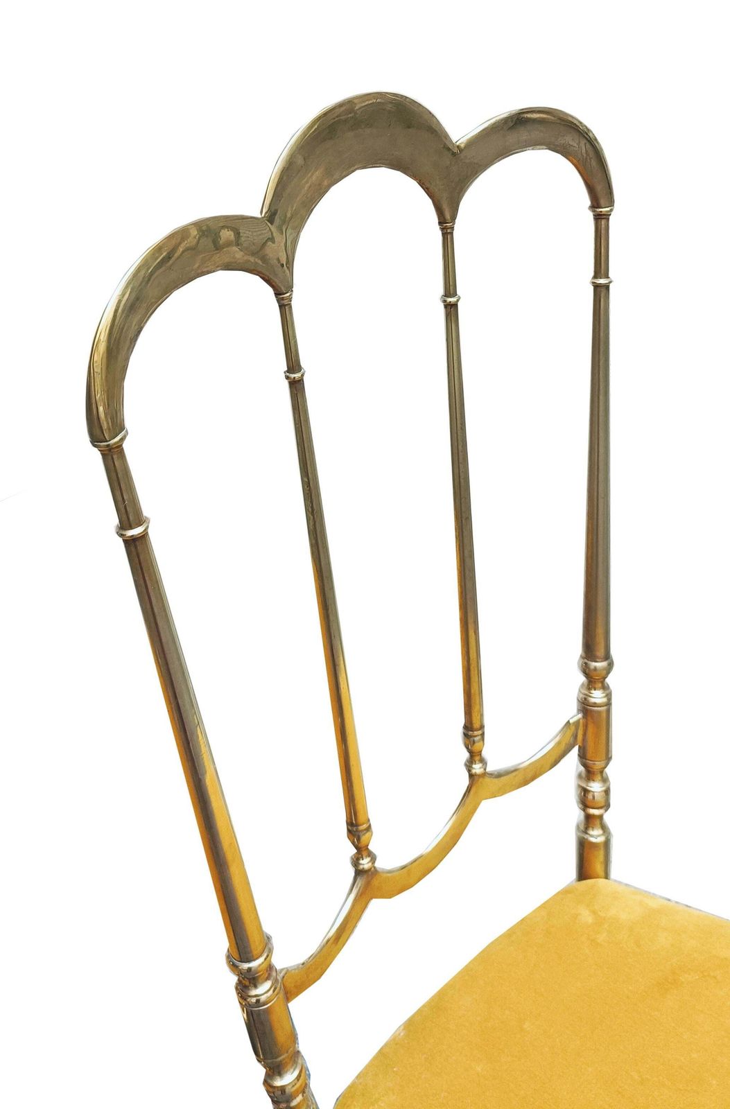 Pair Of Chiavarina Brass Chairs "3 Arches" , Italy 1950s photo 2386.0