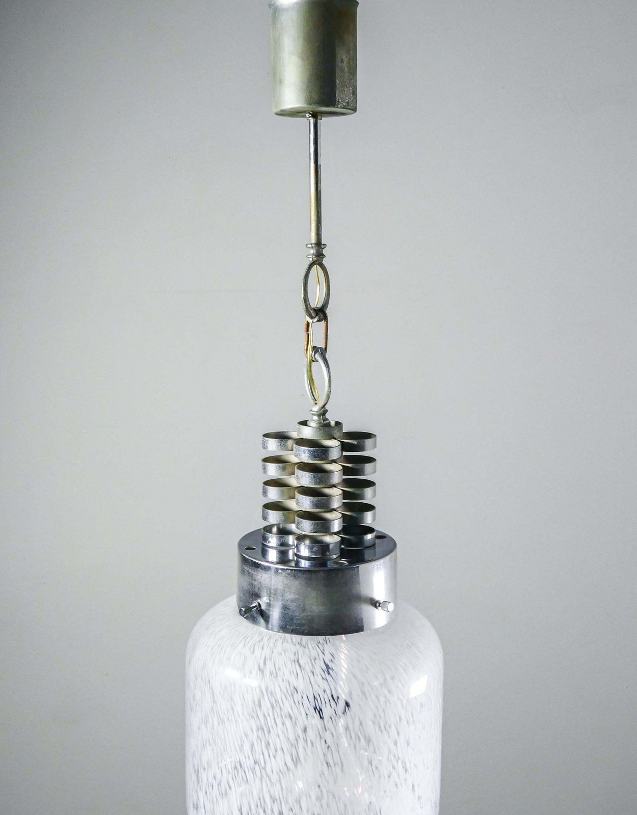 Space Age Chandelier Designed By Mazzega In Speckled Blown Glass. Murano, 1970s photo 827.0