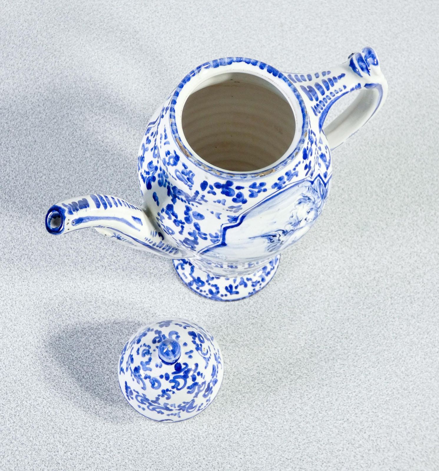 photo furniture Albisola Ceramic Jug, Hand Painted, Alba Docilia Manufacture, Italy, Early 20thc
