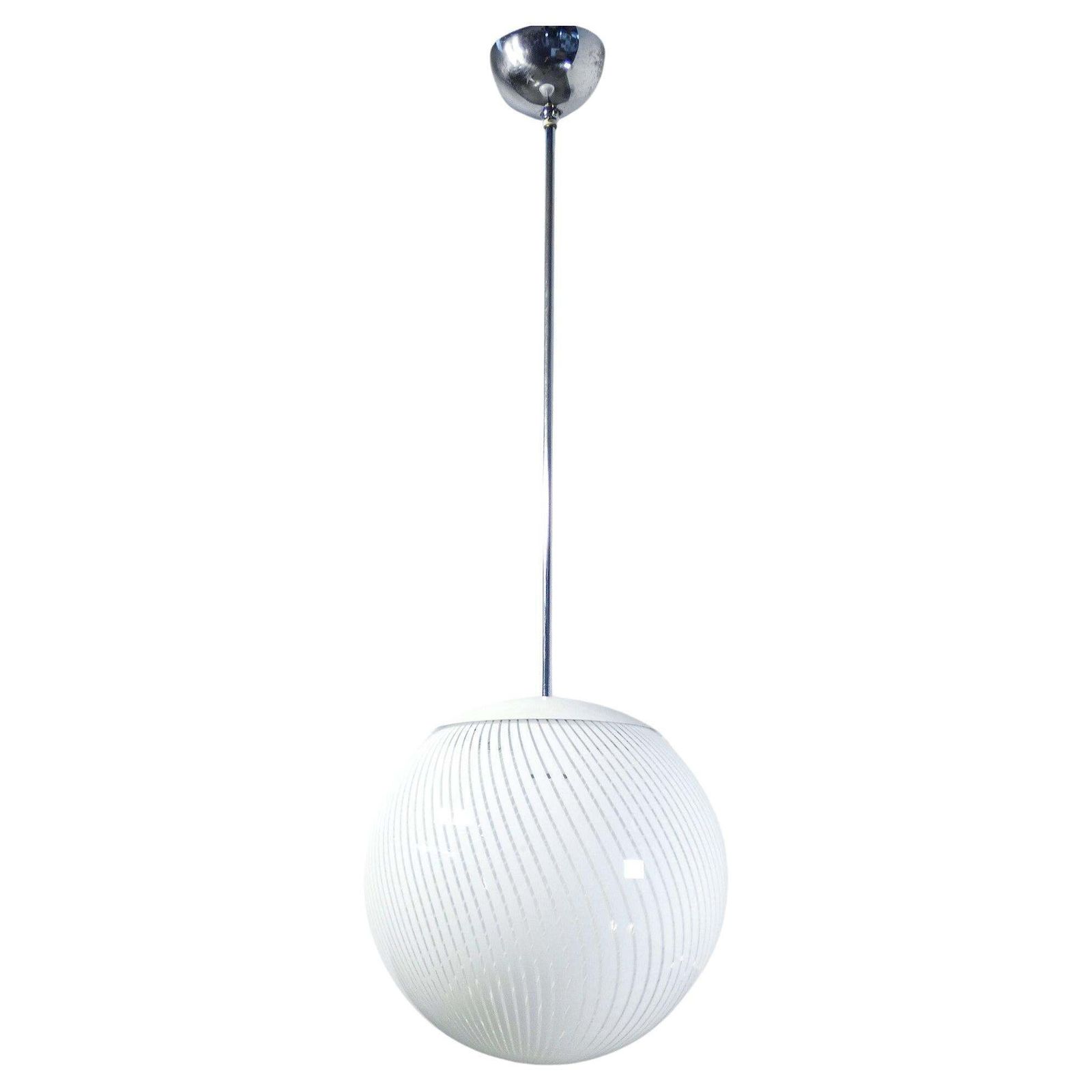 Chandelier From The "Tessuto" Series, Design L. Diaz De Santillana For Venini. 1970s