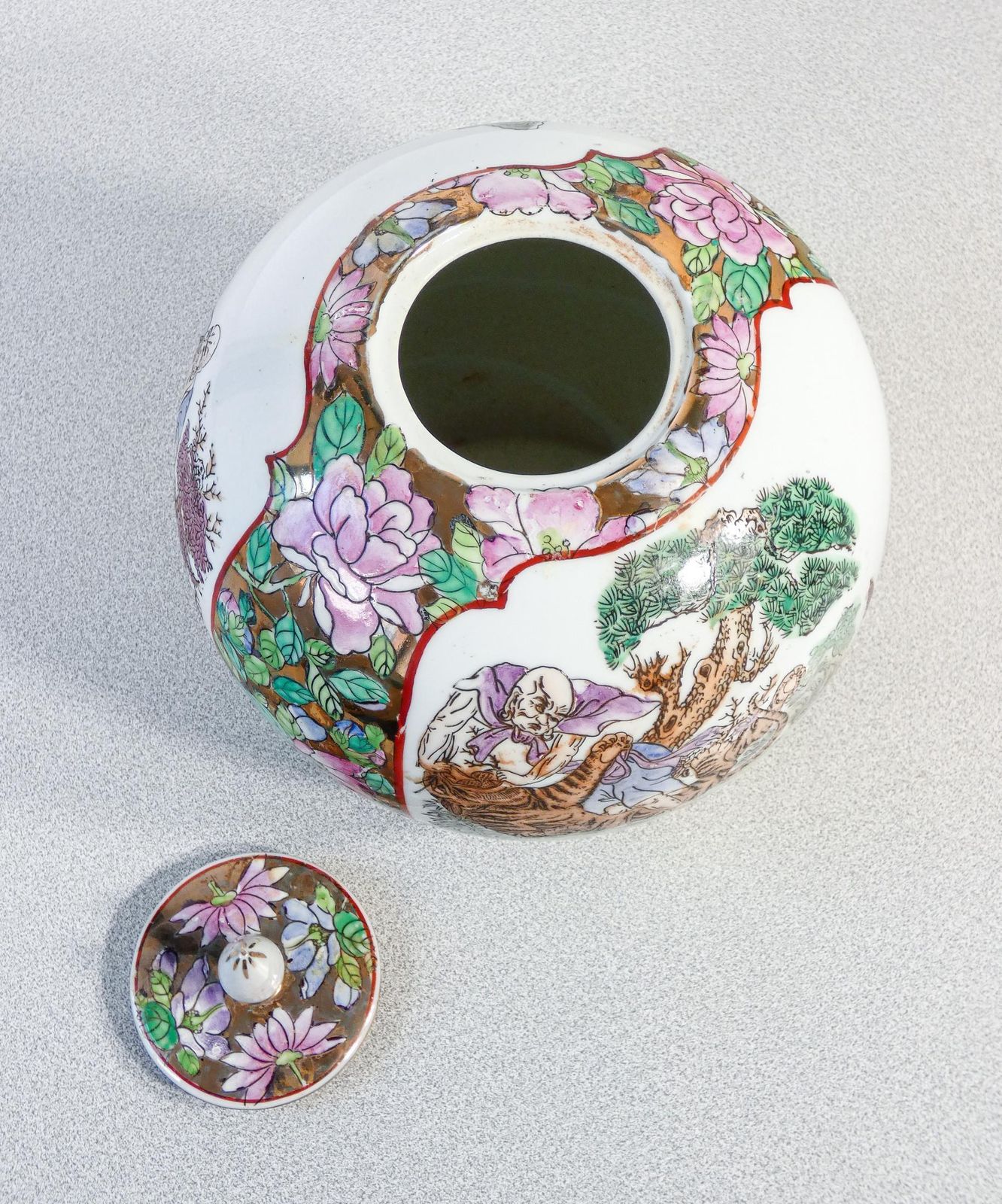 Chinese Ceramic Vase Painted With Figures From The Taoist Tradition. 20thc. photo Home Decor