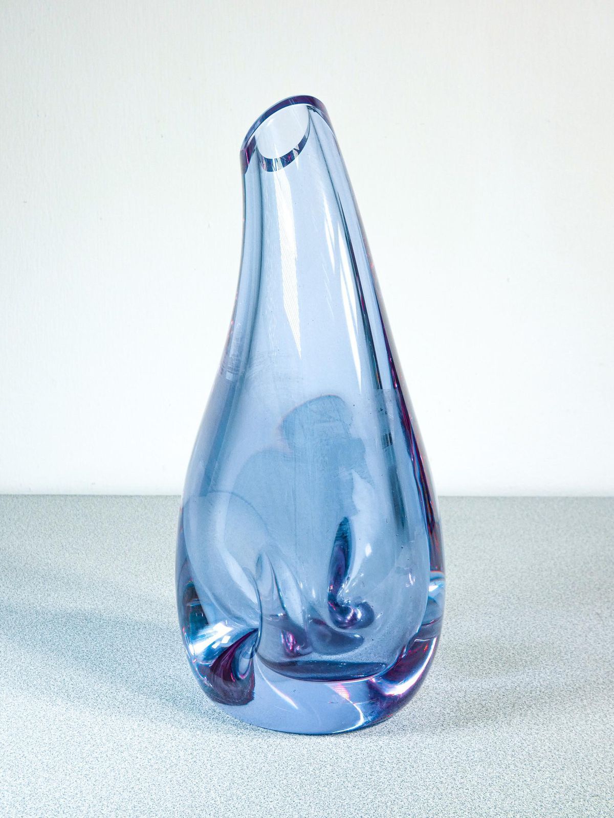 Sevres Blown Glass Vase, Iridescent Coloring. France, 1980s photo Home Decor