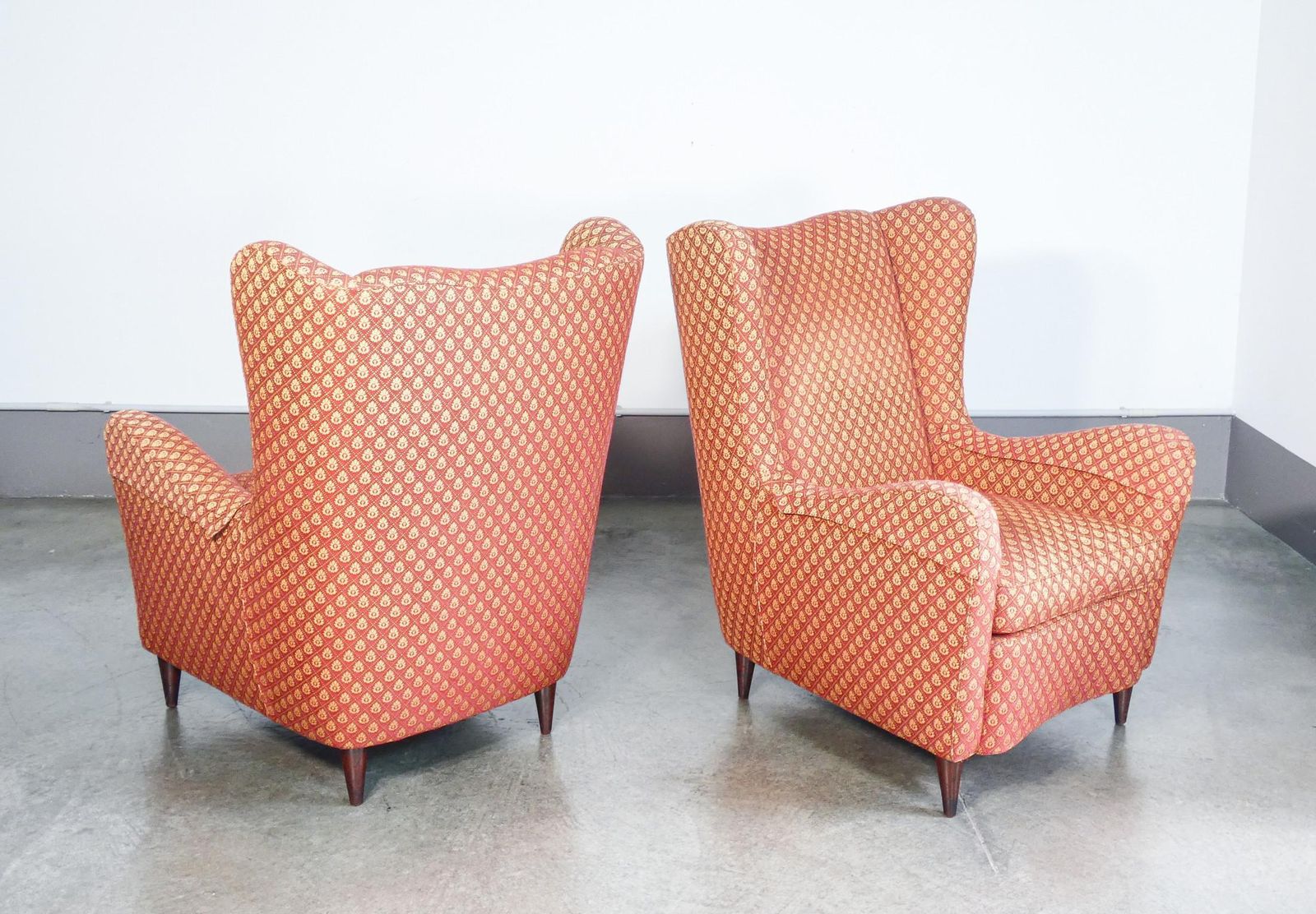 Pair Of Armchairs In The Style Of Giò Ponti. Italy, 1940s photo furniture