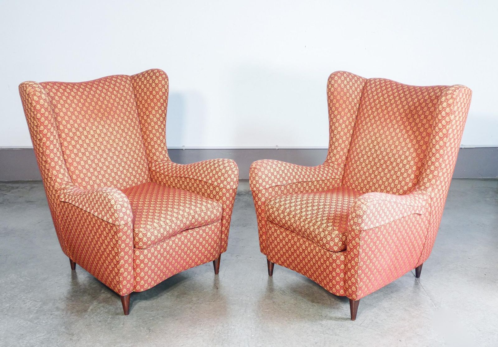 Pair Of Armchairs In The Style Of Giò Ponti. Italy, 1940s photo for sale
