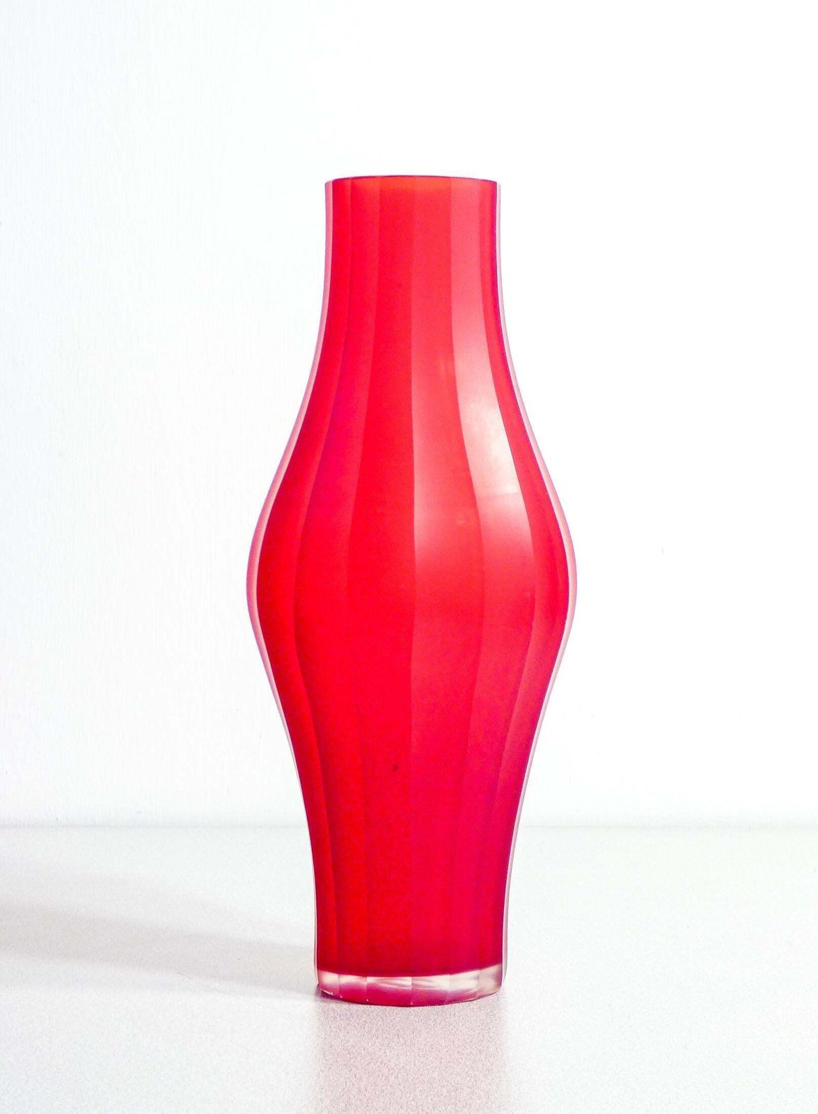 Red Murano Blown Glass Vase. Italy, 1980s photo Home Decor
