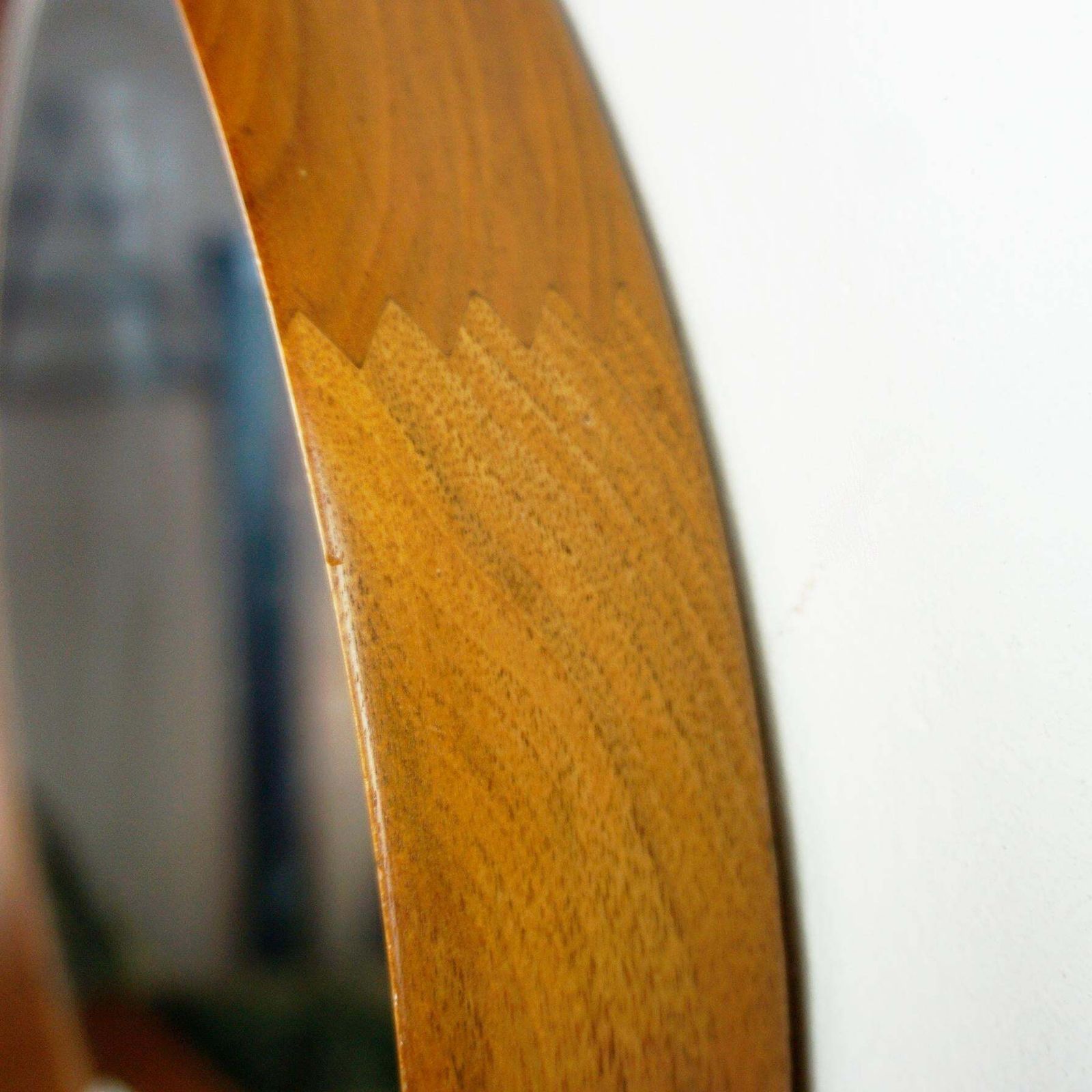 Scandinavian Teak Mirror By Uno And Osten Kristiansson For Luxus Vittsjö Sweden photo for sale