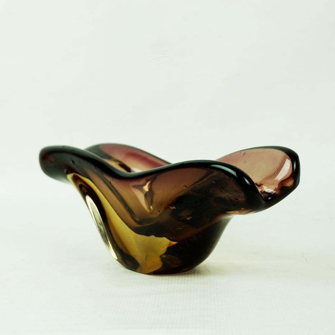 Brown Sommerso Glass Bowl By Flavio Poli For Seguso Murano Italy photo Home Decor