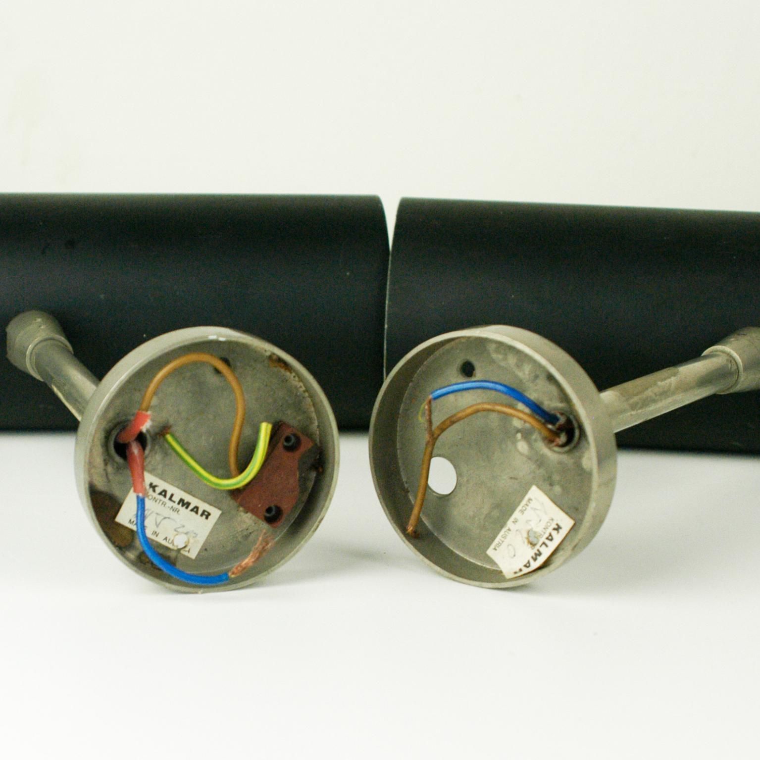 Black Austrian Midcentury Zylinder Sconce Or Wall Light By J. T. Kalmar Vienna photo buy