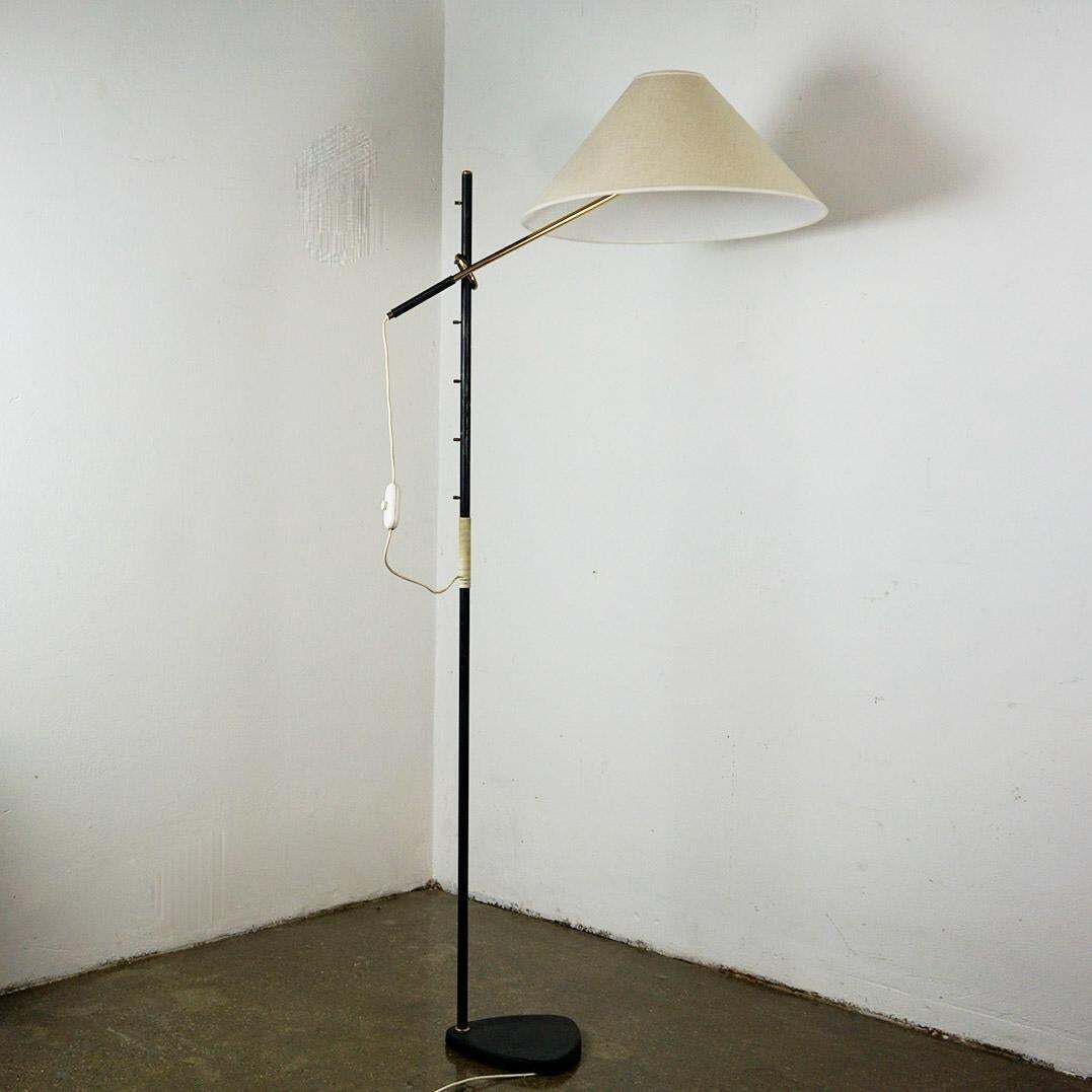 Austrian Midcentury Brass Floor Lamp Mod. 2097 Pelikan By J.T. Kalmar photo furniture