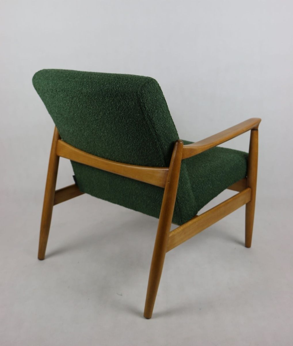 Gfm 64 Armchair, Designed By Edmund Homa From The 70s, Green Boucle photo for sale