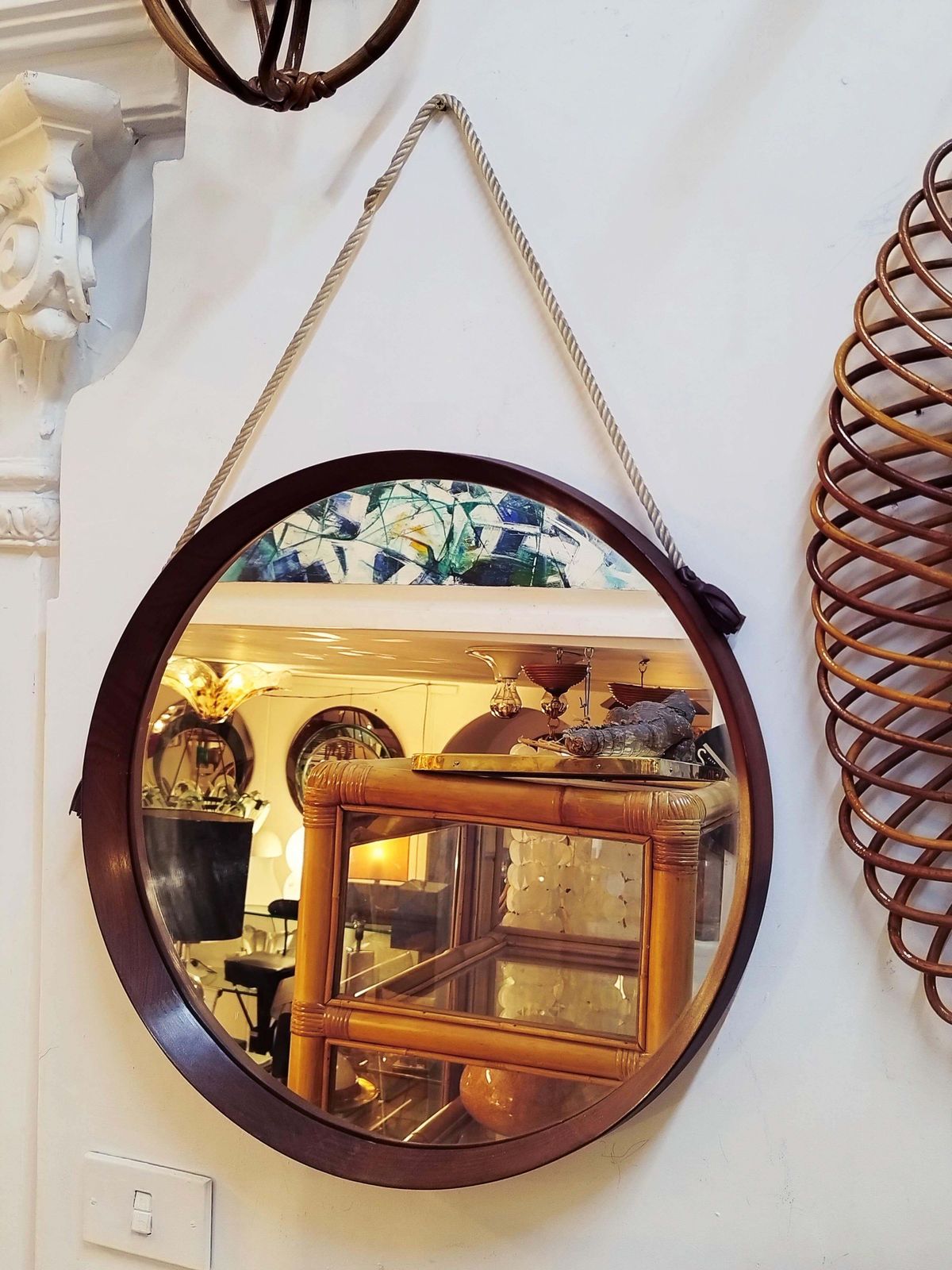 Osten Kristiansson For Luxus Teak Wall Mirror, Swedish, 1960s photo Home Decor