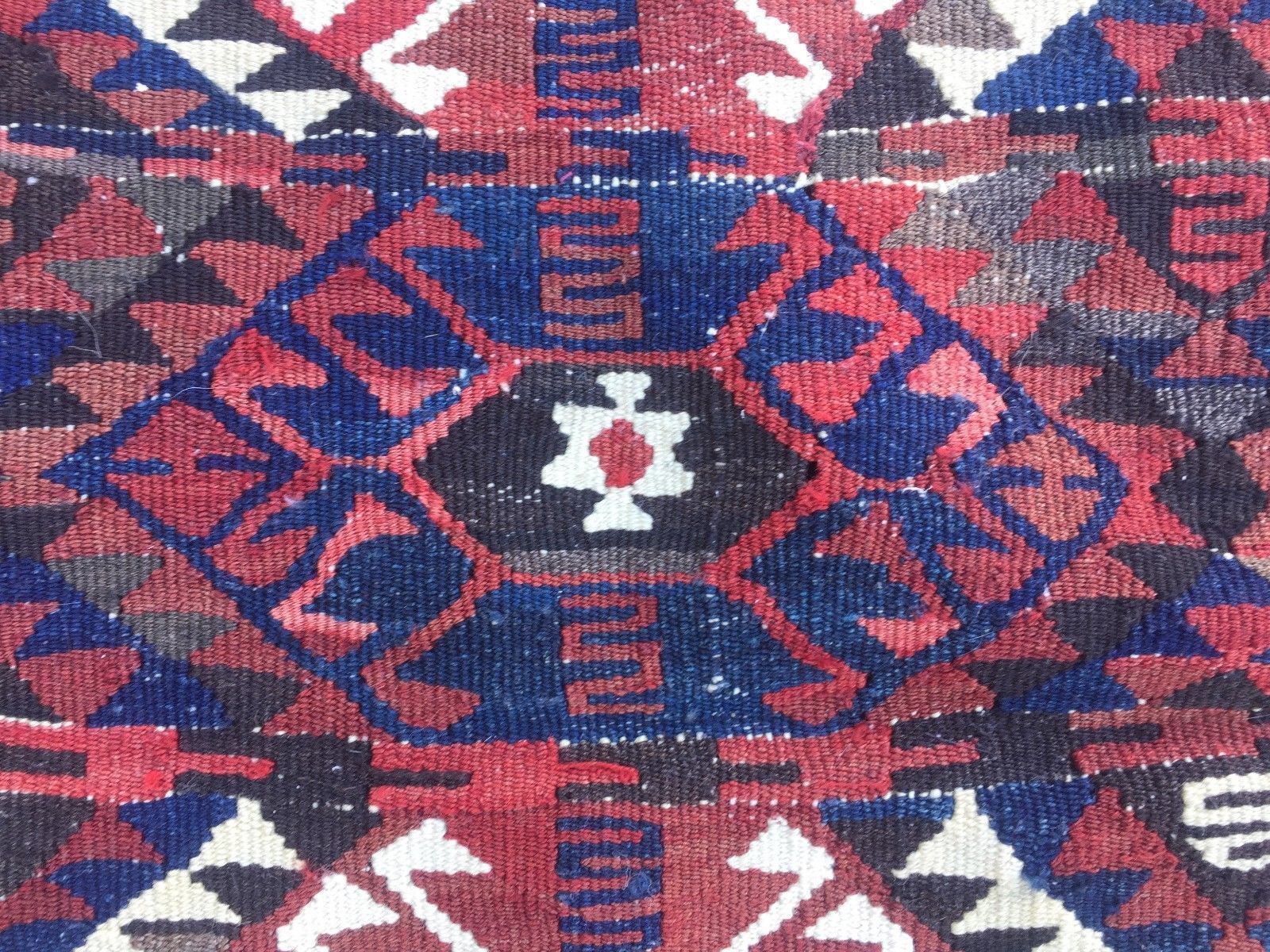 Antique Turkish Kilim Rug 182x130cm Shabby Vintage Old Wool Country Home Kelim photo vintage