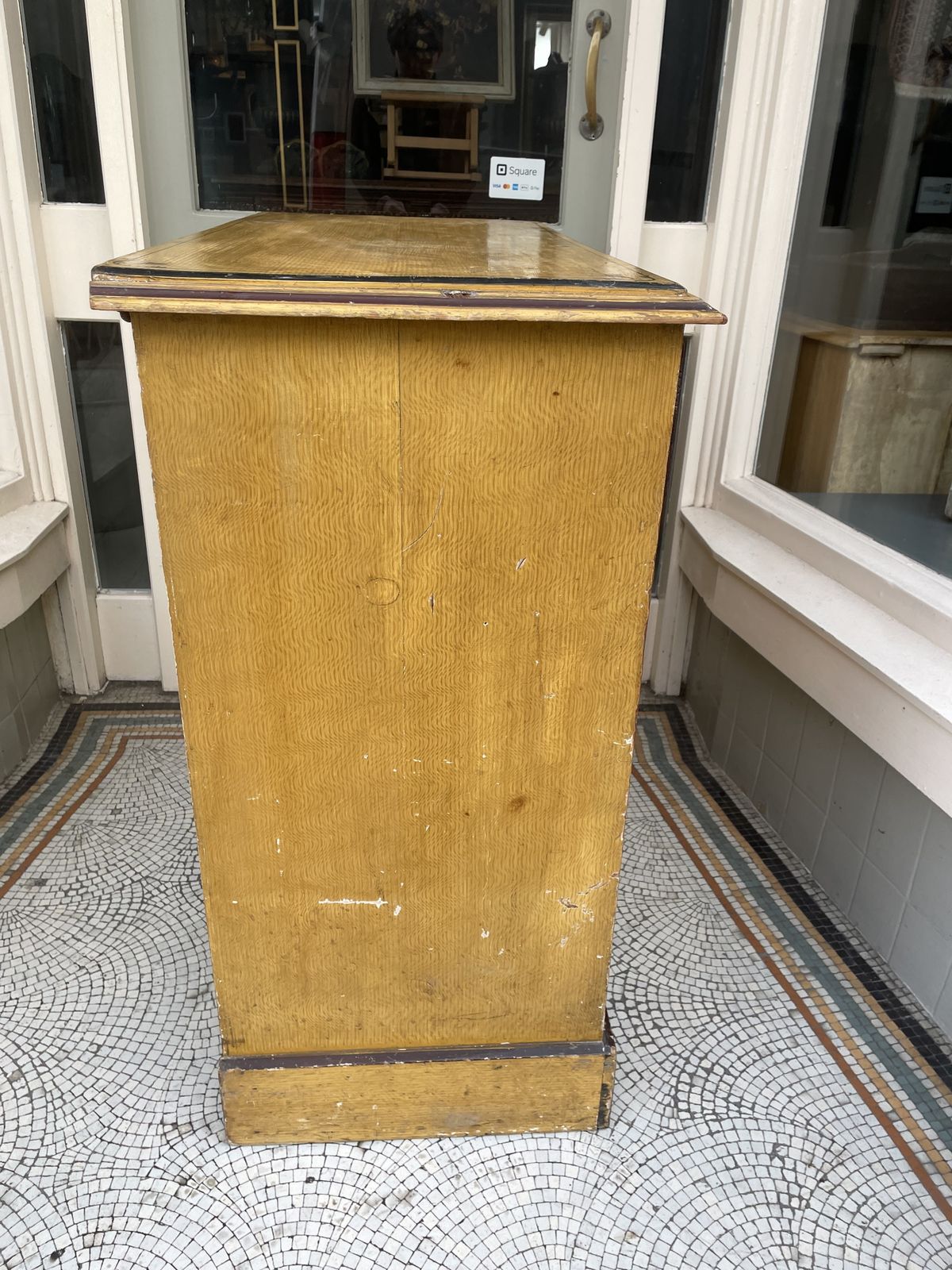 photo for sale Victorian Pine Faux Wood Painted Chest Of Drawers