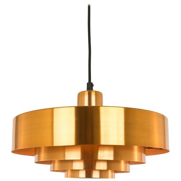 Copper Roulet Pendant By Jo Hammerborg For Fog & Mørup, 1960s