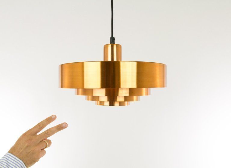 photo furniture Copper Roulet Pendant By Jo Hammerborg For Fog & Mørup, 1960s