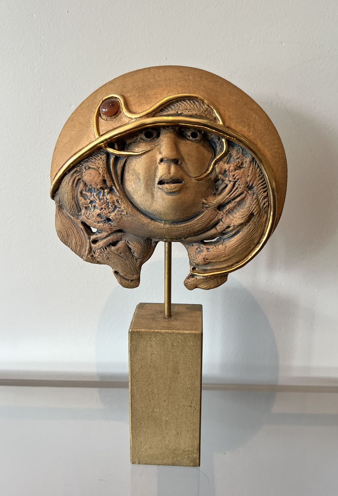 photo for sale Terracotta Sculpture Signed Jean Claude Vanhaecke