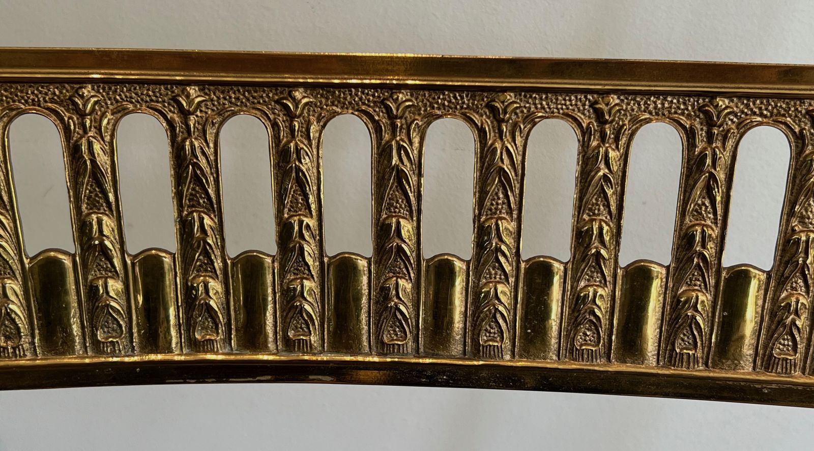 Pair Of Neoclassical Brass Chairs From Maison Jansen photo vintage