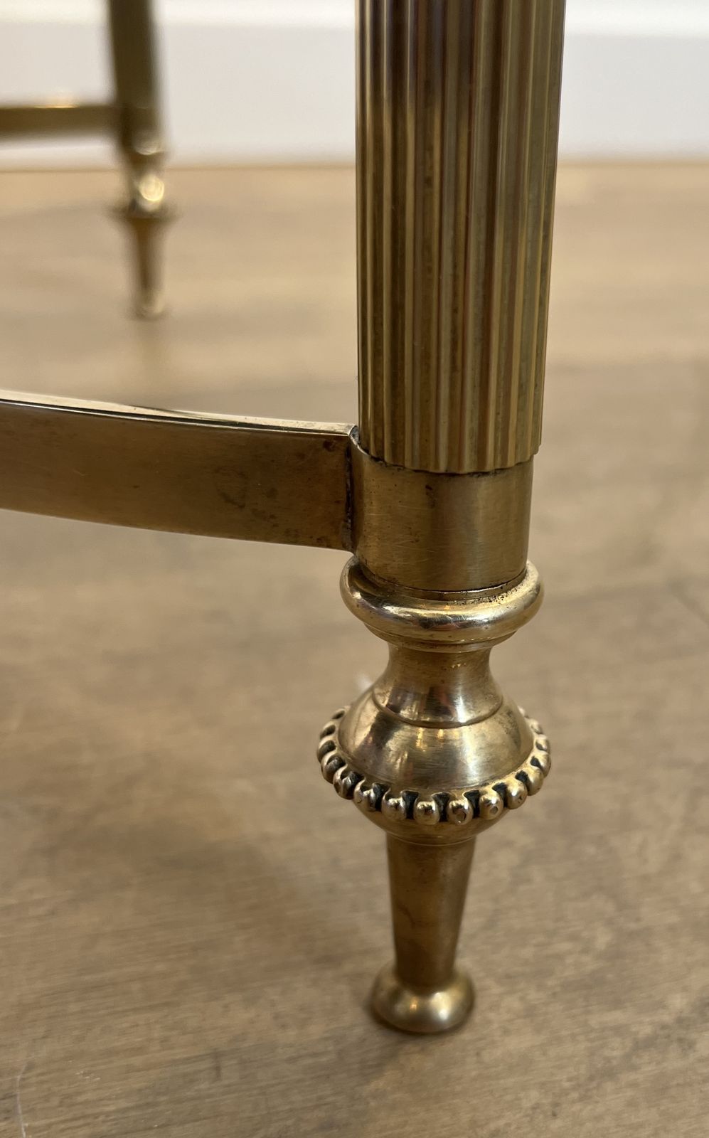 Furniture Brass And Black Lacquered Glass Coffee Table From Maison Jansen photo