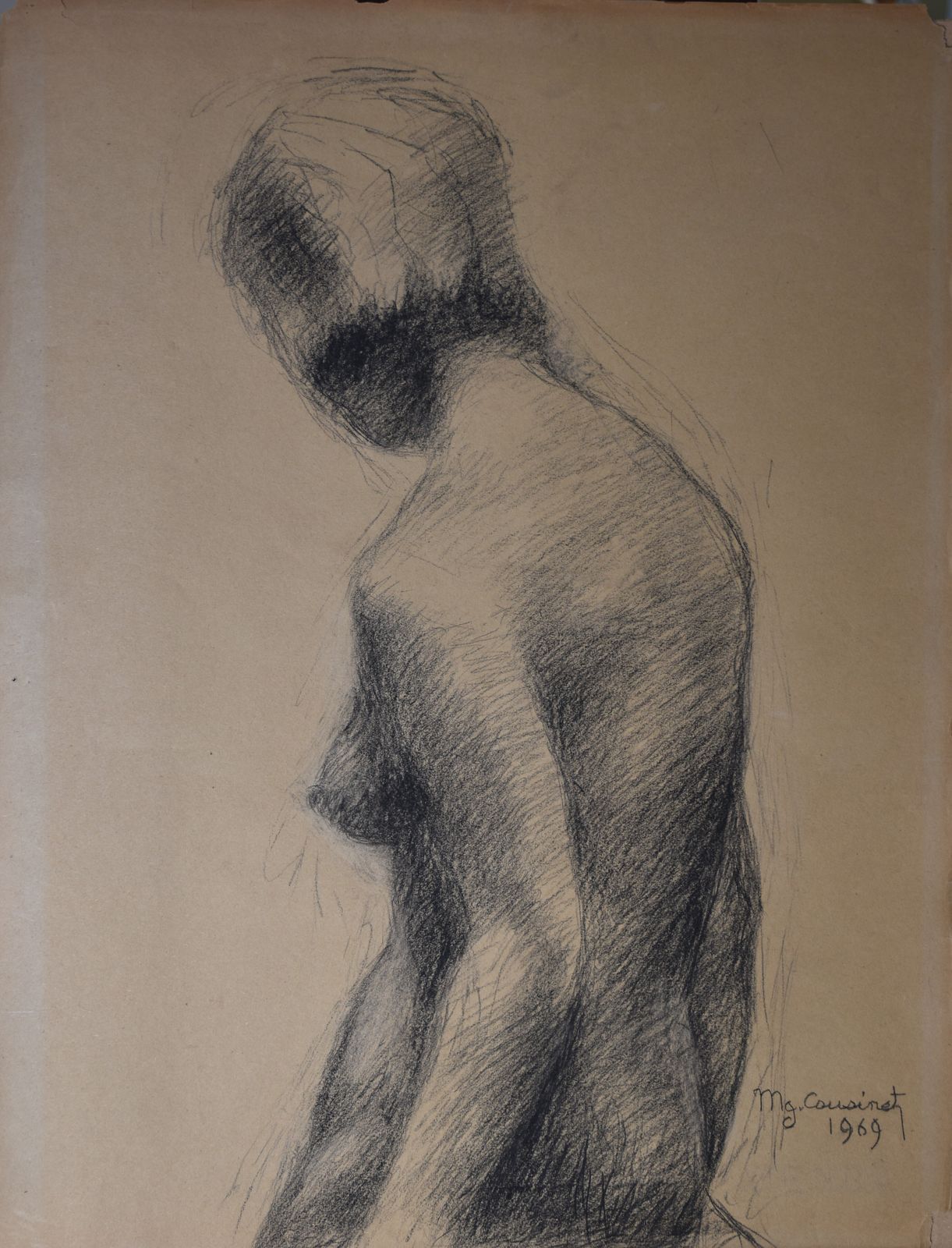 Marguerite Cousinet, Nude Woman, Seen From The Back (1969)
