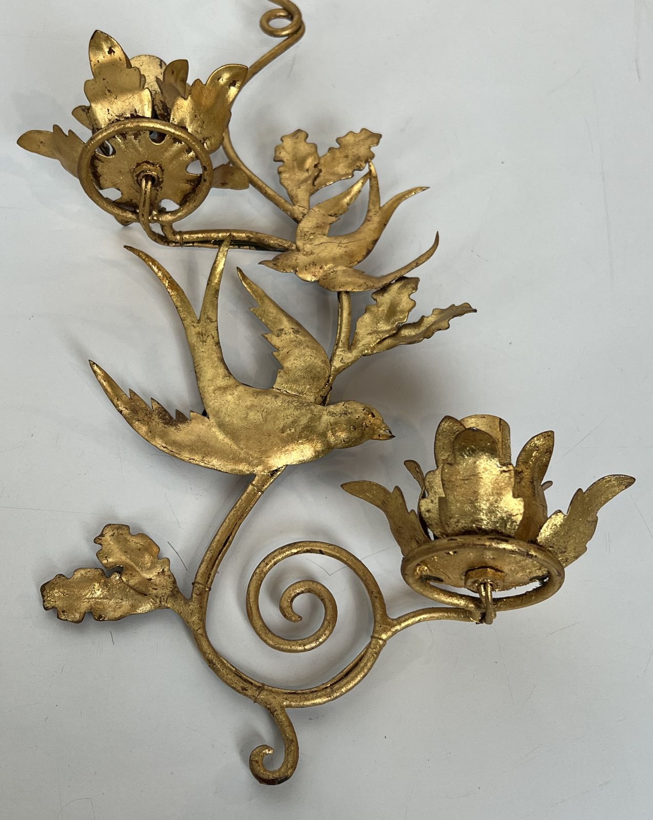 Pair Of Bird Wall Lights In Gilded Metal In The Style Of Maison Baguès photo buy